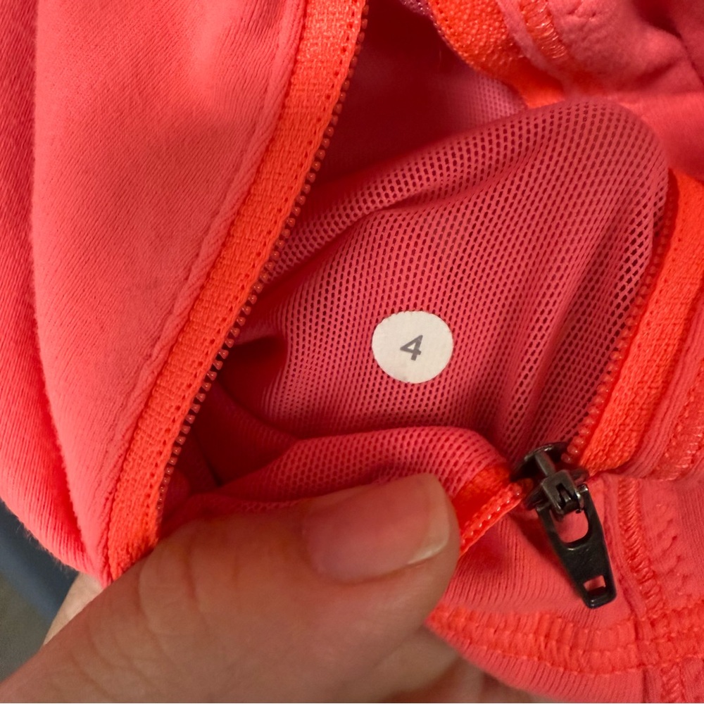 Lululemon Forme Classic Stripe Light Flare Inkwell Neon Orange Athletic Jacket 4 - Picture 7 of 9
